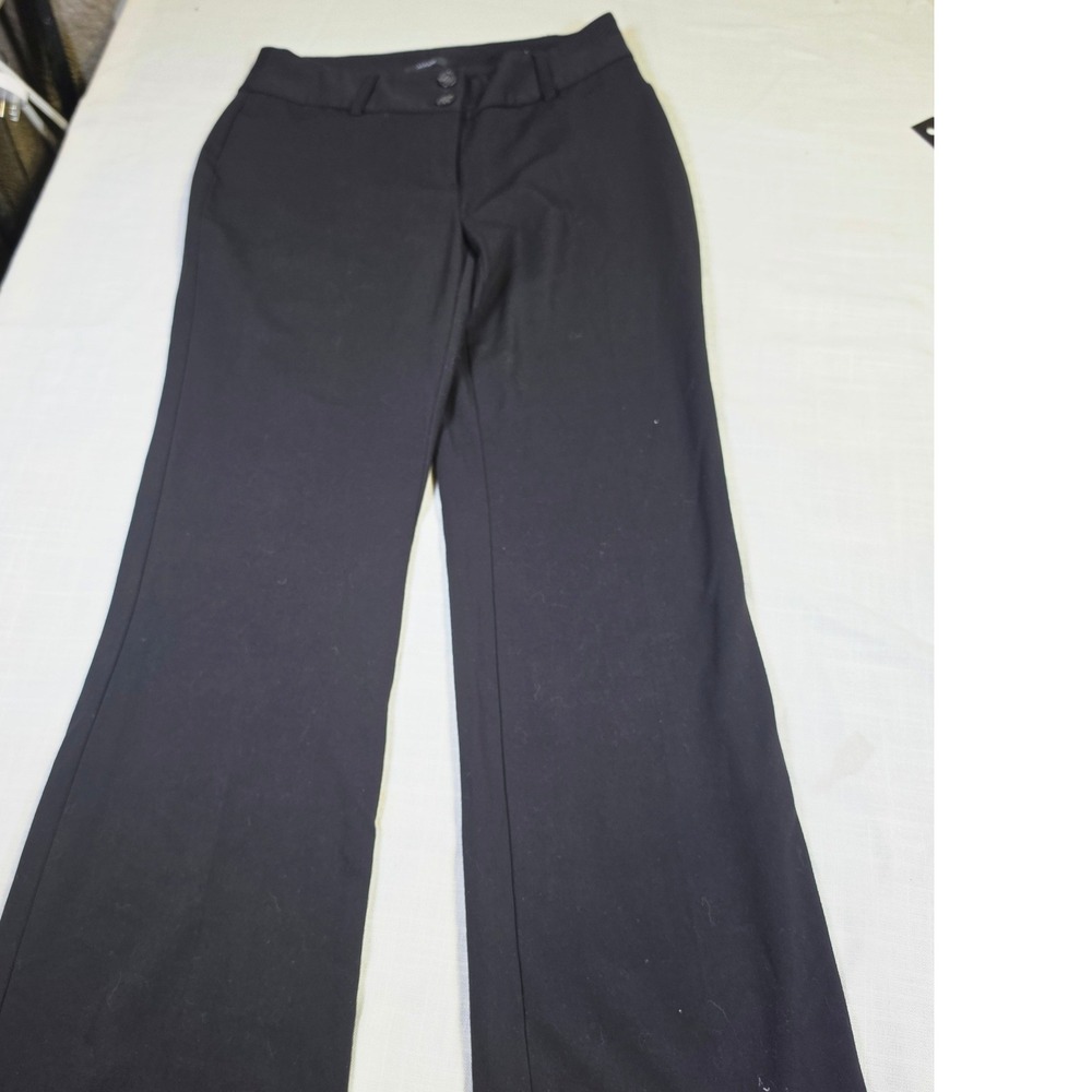 Alfani Women Black Dress Pants Sz 6 Straight Leg Stretch Professional Minimalist